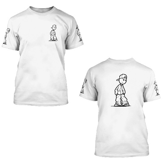 hip hop stickman 3D T Shirts