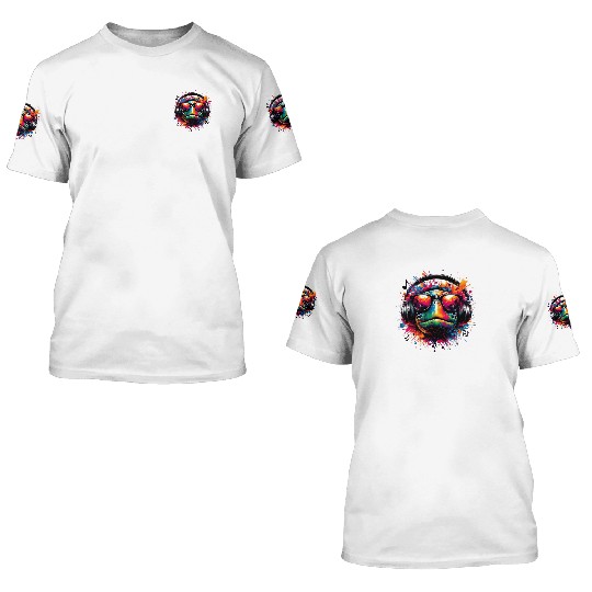Turtle Beats Colorful 3D T Shirts