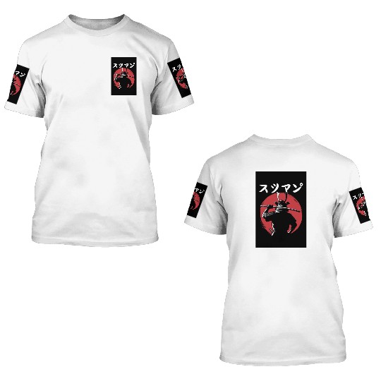 Japanese Warrior Holding Sword with “JP KOUASSI” 3D T Shirts