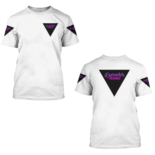 Lavender Menace Black Triangle 3D T Shirts
