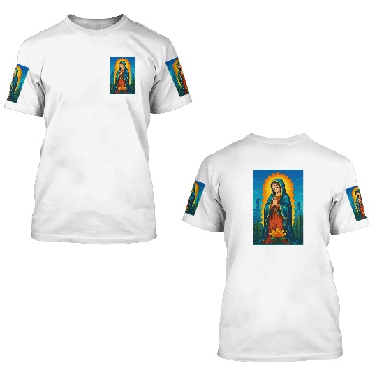 GUADALUPE VIRGEN ANIME STYLE 3D T Shirts