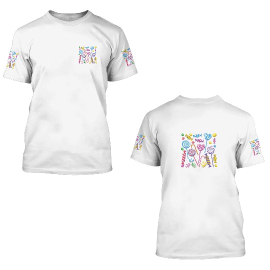Official Candy Tester Lollipop Sweets 01 3D T Shirts