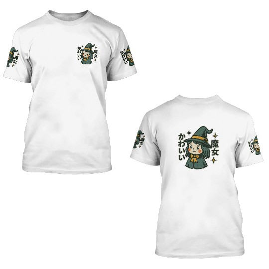 Kawaii Witch Japanese 3D T Shirts