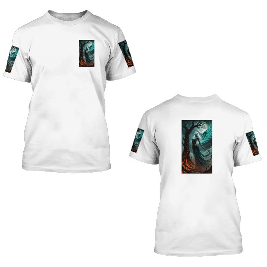 Moonlight Winged Elf 3D T Shirts
