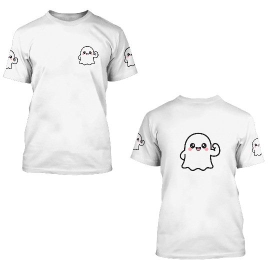 Ghost I Exorcise Funny Gym Exercise Workout Spooky 3D T Shirts