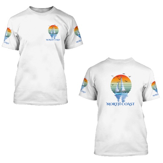 Sunset Sailing - North Coast Vibes 3D T Shirts