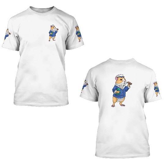 Hamster Easter Sailor 3D T Shirts