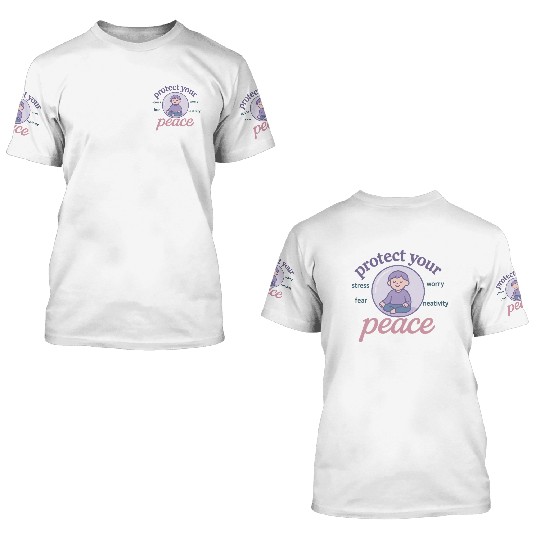 Serene Peaceful Meditation Design 3D T Shirts