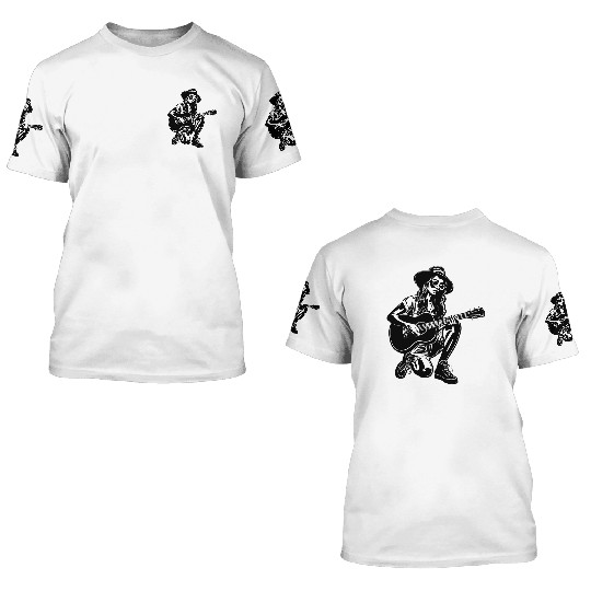 Guitarist Girl 3D T Shirts