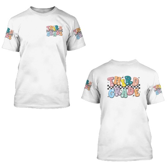 Colorful Starry Thank You Card Design 3D T Shirts