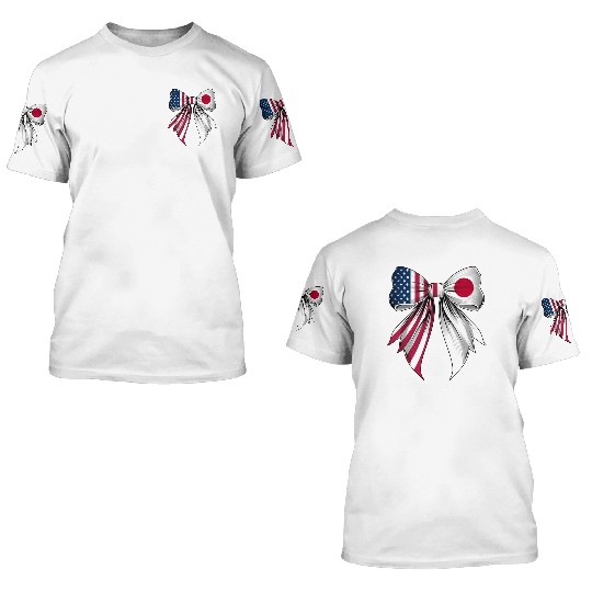 Coquette Bow Japan Roots Heritage Japanese Pride 3D T Shirts