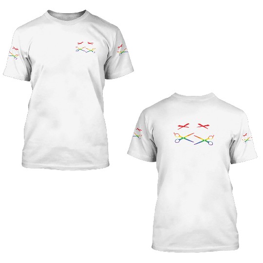 Funny Rock Paper Scissors LGBTQ Pride 3D T Shirts