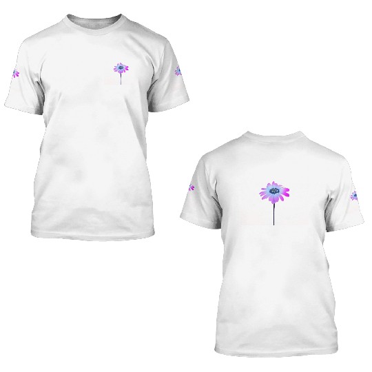 Neon Purple Pink Daisy 3D T Shirts