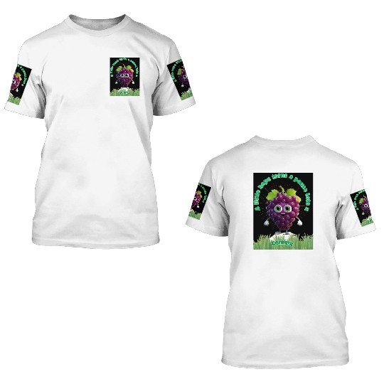 Playful Grapevine Character Design 3D T Shirts