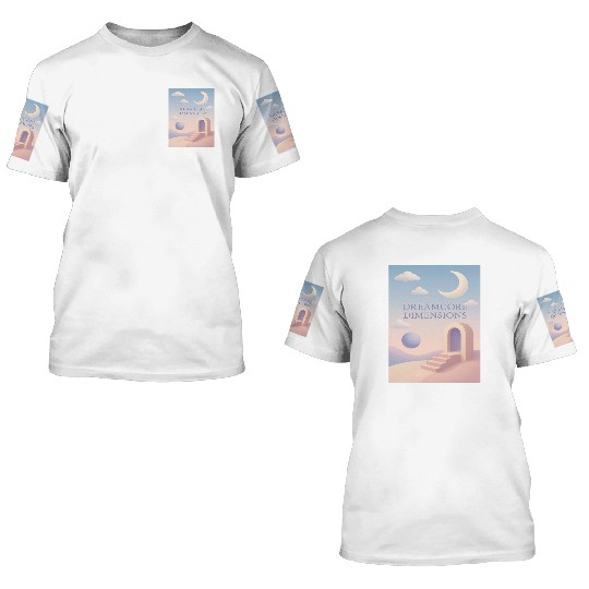 Dreamcore Dimensions Celestial Scene 3D T Shirts