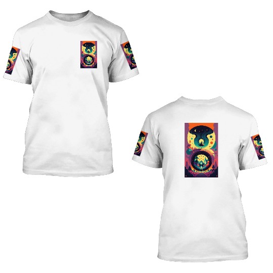 Dancing Alice on the Psychedelic Path 3D T Shirts