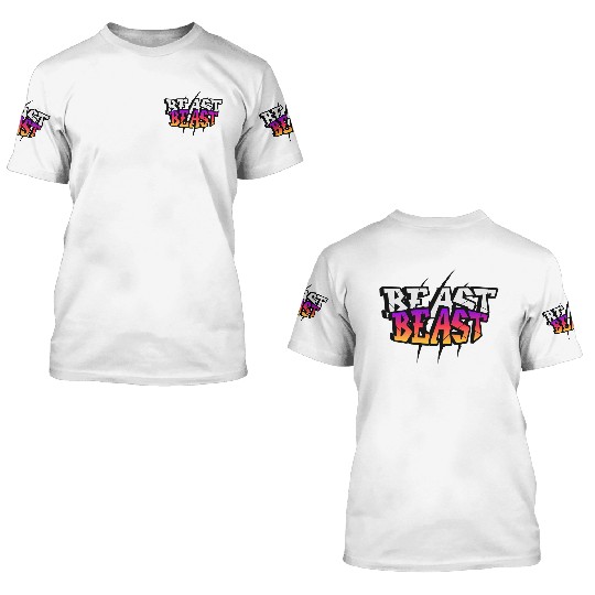 Retro Graffiti Beast Logo Design 3D T Shirts