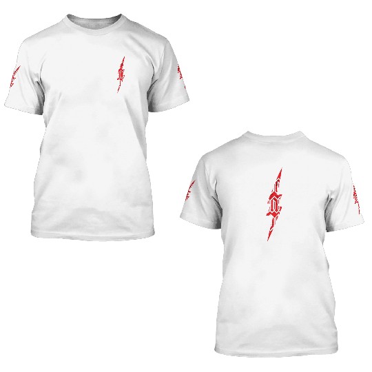 Rock and Roll and Lightning Rock Design 3D T Shirts