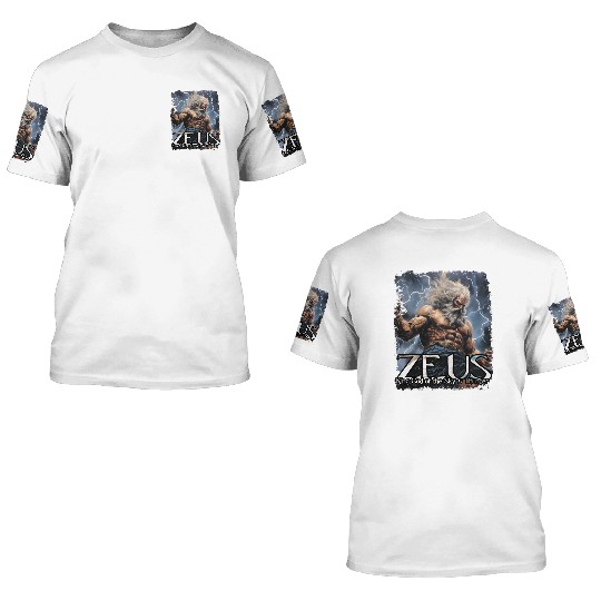 Zeus Thunder God 3D T Shirts