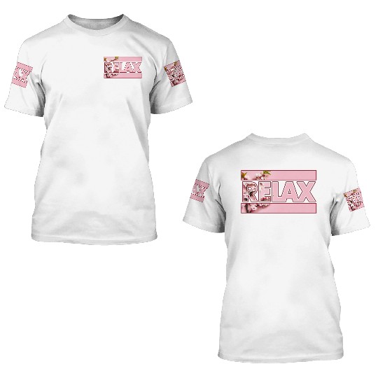 Cherry Blossom Relax Logo 3D T Shirts