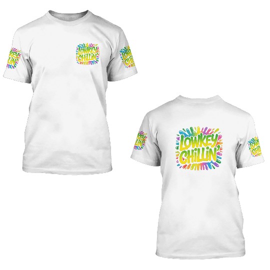 Retro Psychedelic Colorful Typography 3D T Shirts