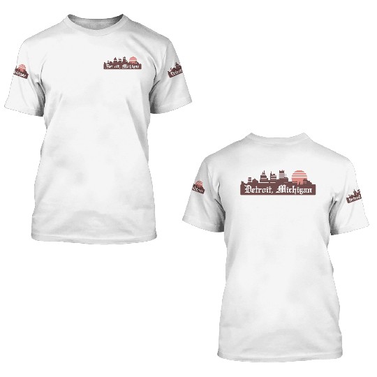 Detroit Linesky 3D T Shirts