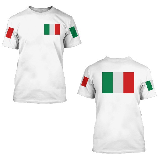 Italian flag 3D T Shirts
