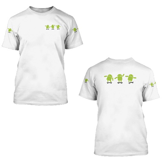 Android Skate Lime 3D T Shirts