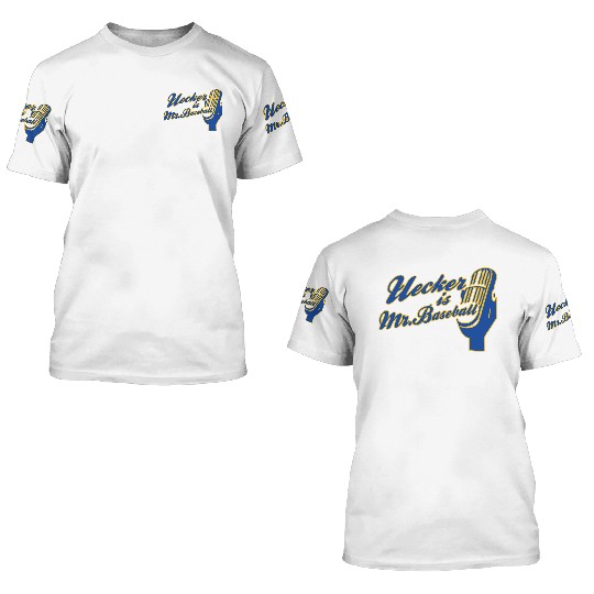 Ueck Uecker Milwaukee Mr. Baseball 3D T Shirts