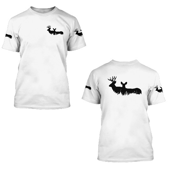 Deer Couple 3D T Shirts