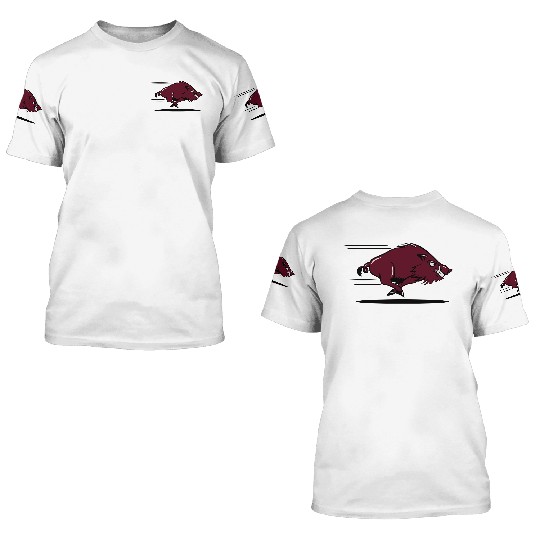 Wild boar dangerous race 3D T Shirts