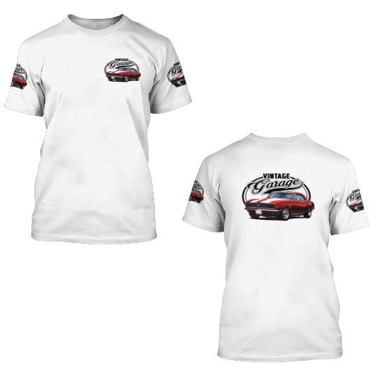 Vintage Camaro Garage 3D T Shirts