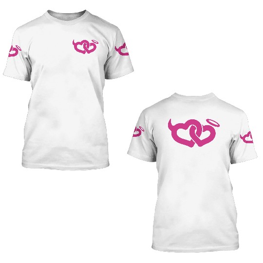 devil & angel hearts 3D T Shirts