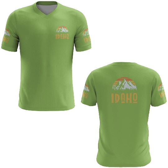 Vintage Retro Id Idaho Us Mountain State 3D T Shirts