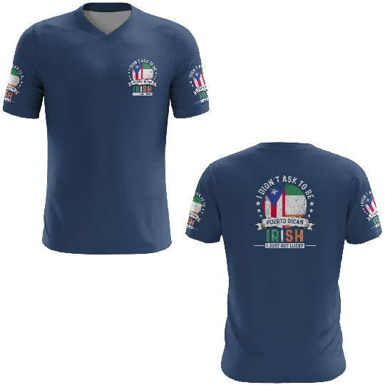 Puerto Rico Flag Ireland Grown Got Lucky 3D T Shirts