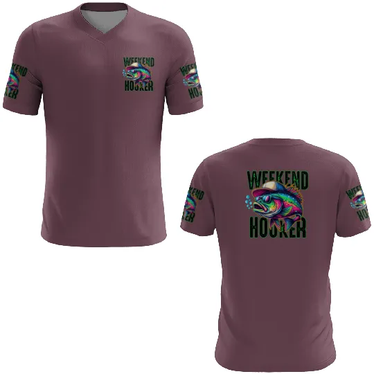 Weekend Hooker 3D T Shirts, Fishing 3D T Shirts, Lake Vibes 3D T Shirts, Bass Fish, Dad Fishing 3D T Shirts