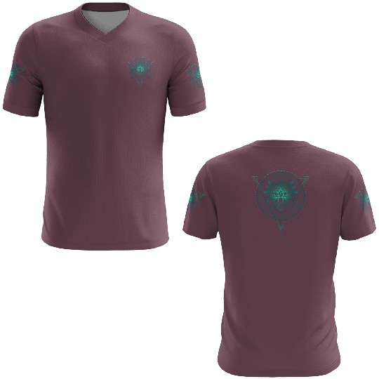 Lotus of Life Mandala in Geometric Triangle 3D T Shirts