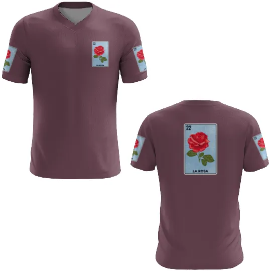 La Rosa Red Rose Mexico Lottery Bingo Funny Card 3D T Shirts