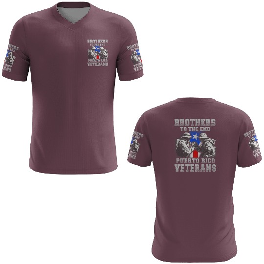 Veteran Gift-Great Brothers To The End Puerto Rico 3D T Shirts
