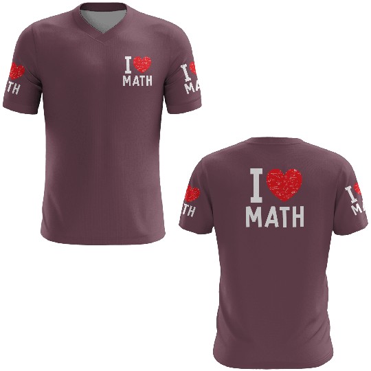 I Love Math Heart Math 3D T Shirts