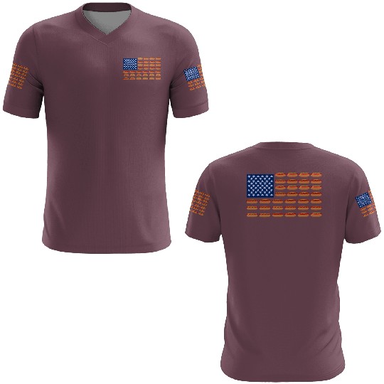 Hot Dog American Flag Patriotic 3D T Shirts