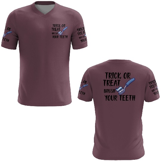 Trick or treat brush your teeth b 3D T Shirts