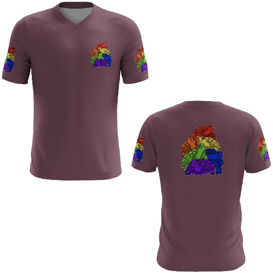 Turtle Stack LGBTQ Gay Pride Rainbow Flag LGBT 3D T Shirts