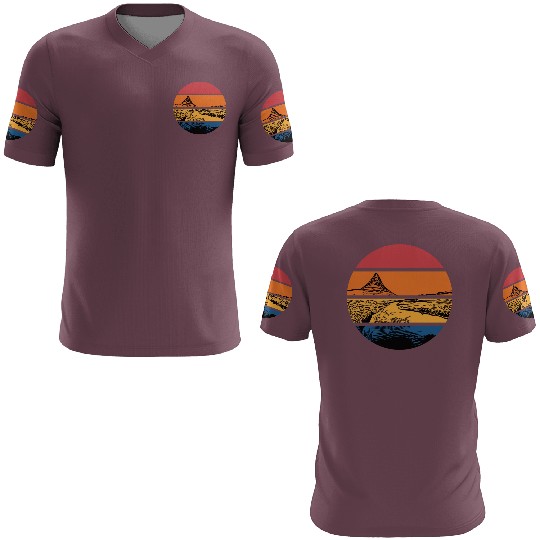 River In Sunset With Mountain 3D T Shirts