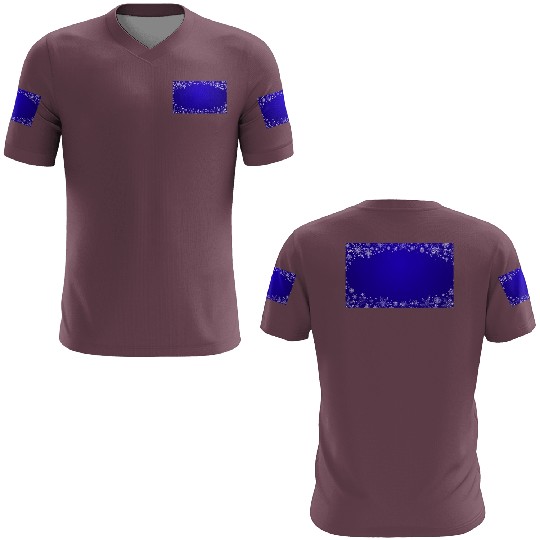 Modern Navy Blue Snowflakes Pattern 3D T Shirts