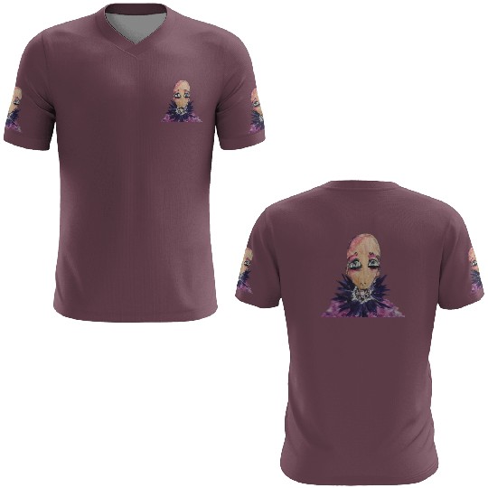 Glamorous baby in violet. 3D T Shirts