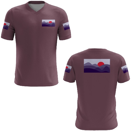 Minimalist Sun Cyber Grape Purple 3D T Shirts