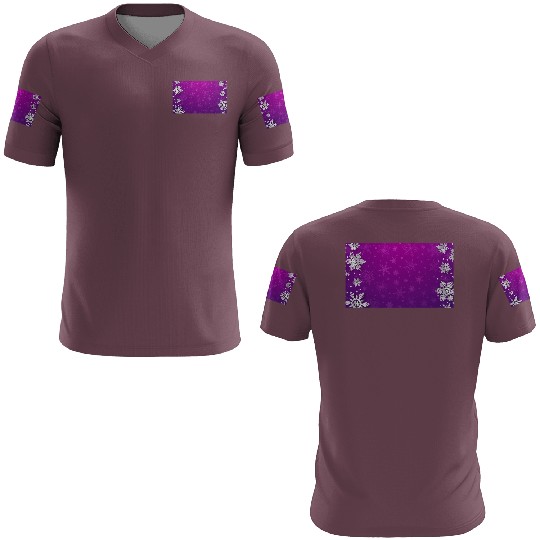 Winter Snowflakes Purple Pattern 3D T Shirts