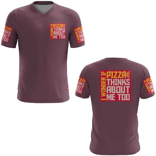 pizza thinks about me 3D T Shirts