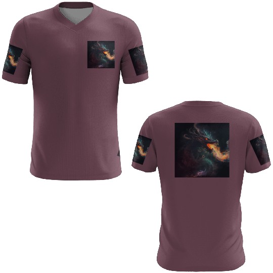 Dark fantasy fire breathing dragon 3D T Shirts